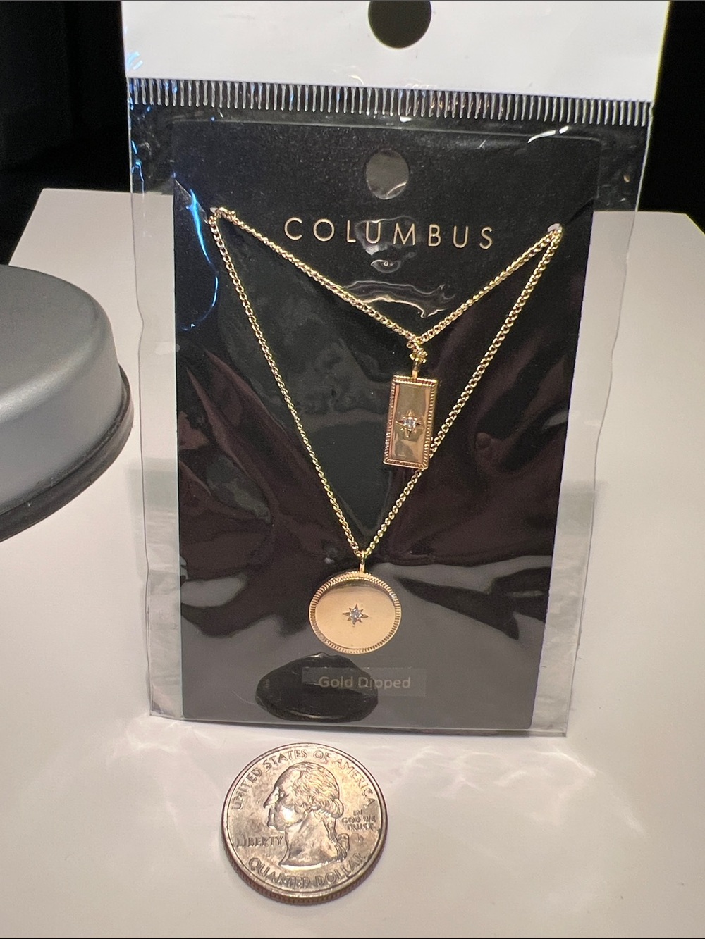 Columbus Gold-Tone Layered Star Pendant Necklace Set